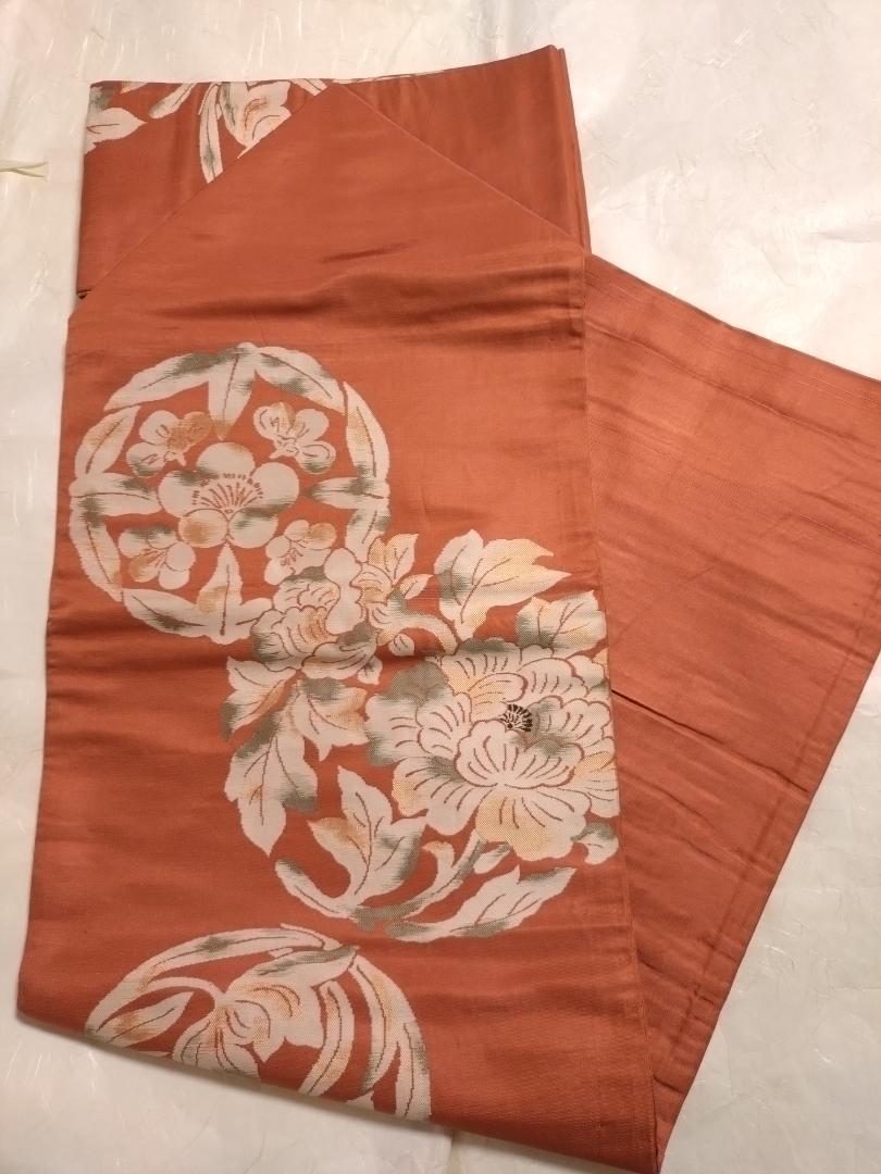 ○mo-1281 紗紬 名古屋帯 夏帯 紫陽花 M-6-12 （銀座【K-8372