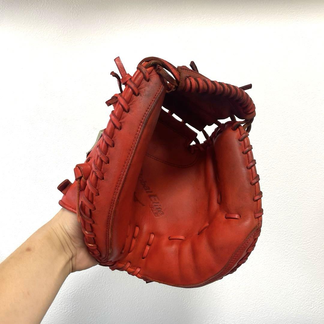ミズノ グローバルエリート 型抜群 即戦力 美品 軟式 少年 キャッチャーミット