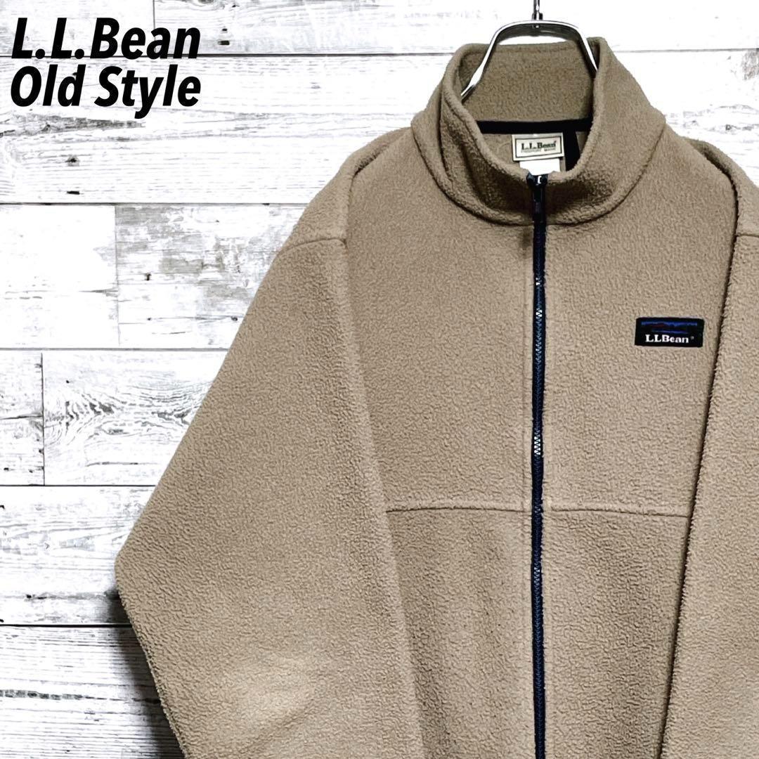 人気カラー☆LL.Bean☆フリースジャケット☆山タグ☆薄茶☆エルエルビーン
