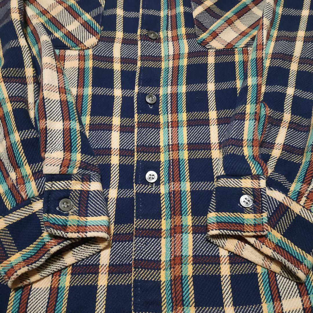 90s Vintage THE ALASKAN チェックシャツ 織柄 長袖シャツ