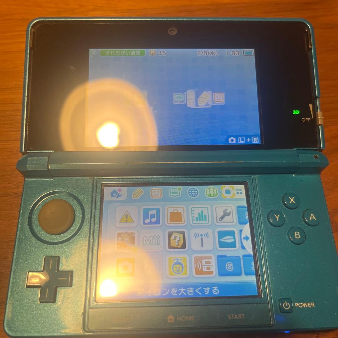 ニンテンドー3DS 本体 青 ゲームカード8枚付き