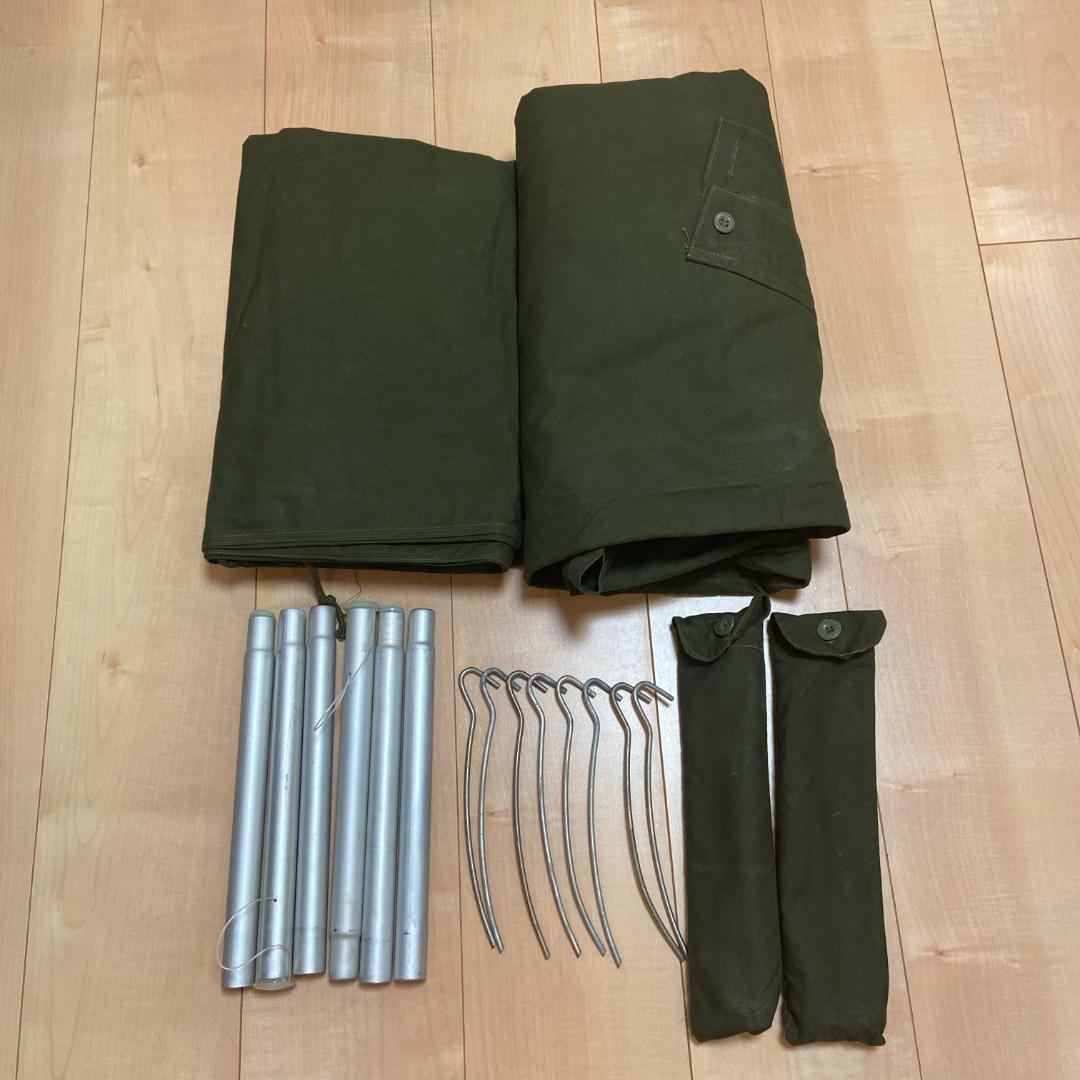 セール100%新品 ポーランド軍 テント サイズ3 180-190 BTnlf-m16521663592 2003年製ペア ポンチョ 国産大特価