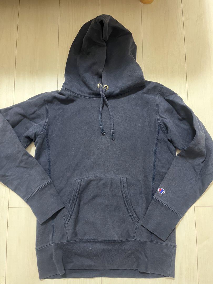 Champion Reverse Weave パーカー ネイビーS