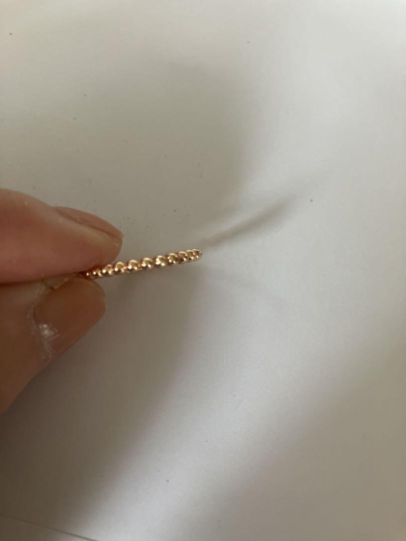 【SALE】ペルレ風　ピンクゴールド　US7号　日本13〜14号 SALE】ペルレ風 ピンクゴールド US7号 日本13〜14号