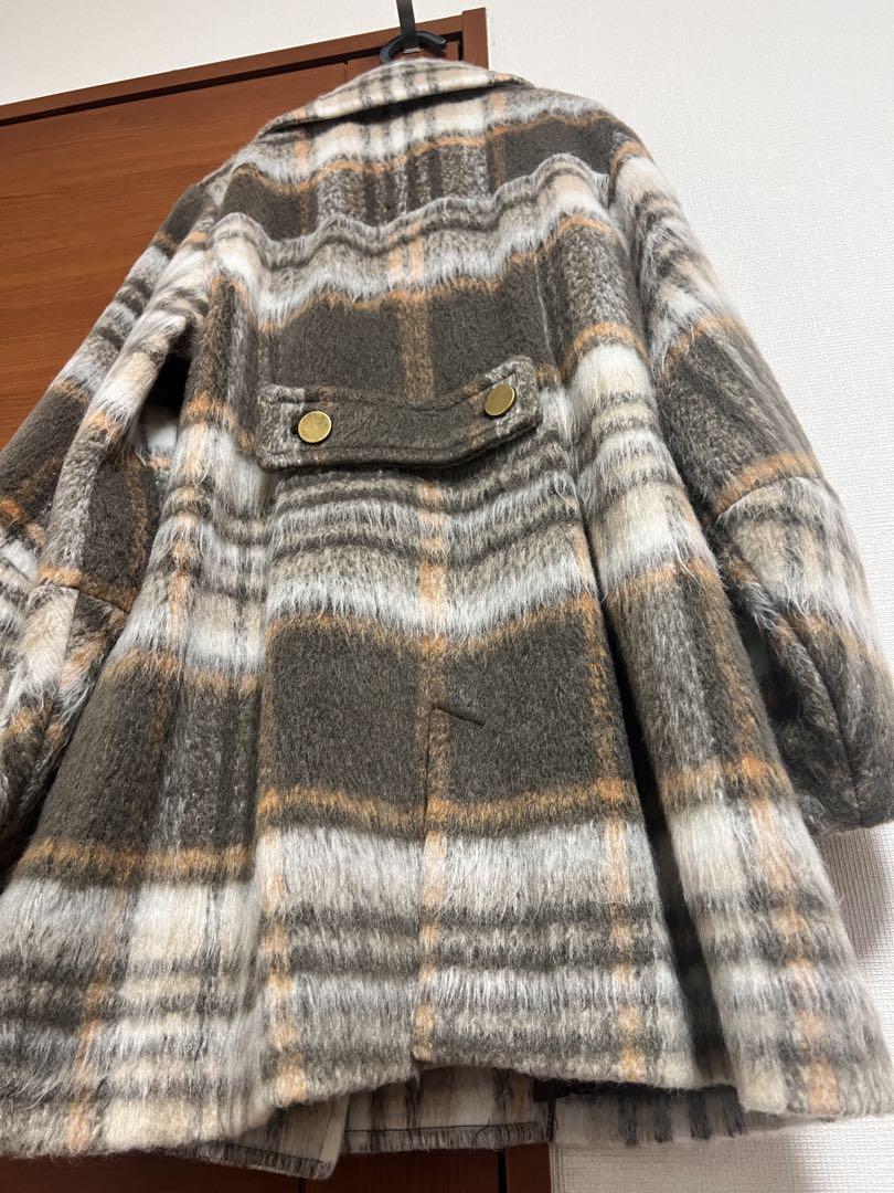 dazzlinミドルコクーンツイードコート⭐︎美品⭐︎ チェック柄