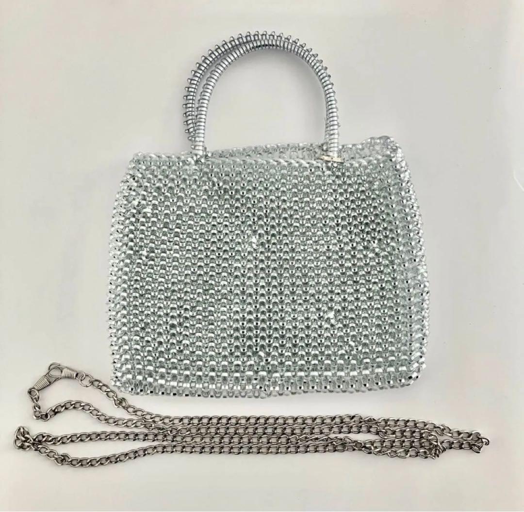新品】ワイヤーバッグ シルバー アンテプリマ風 ミニアトゥーラ