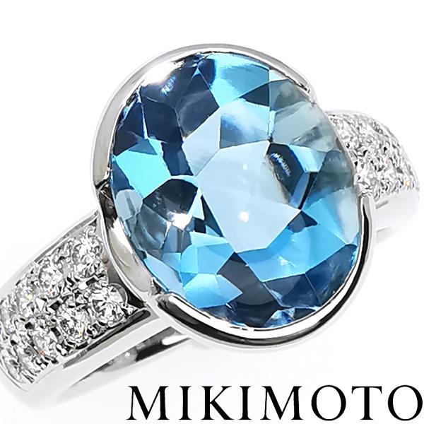 ミキモト MIKIMOTO Pt アクアマリン リング 3.64ct