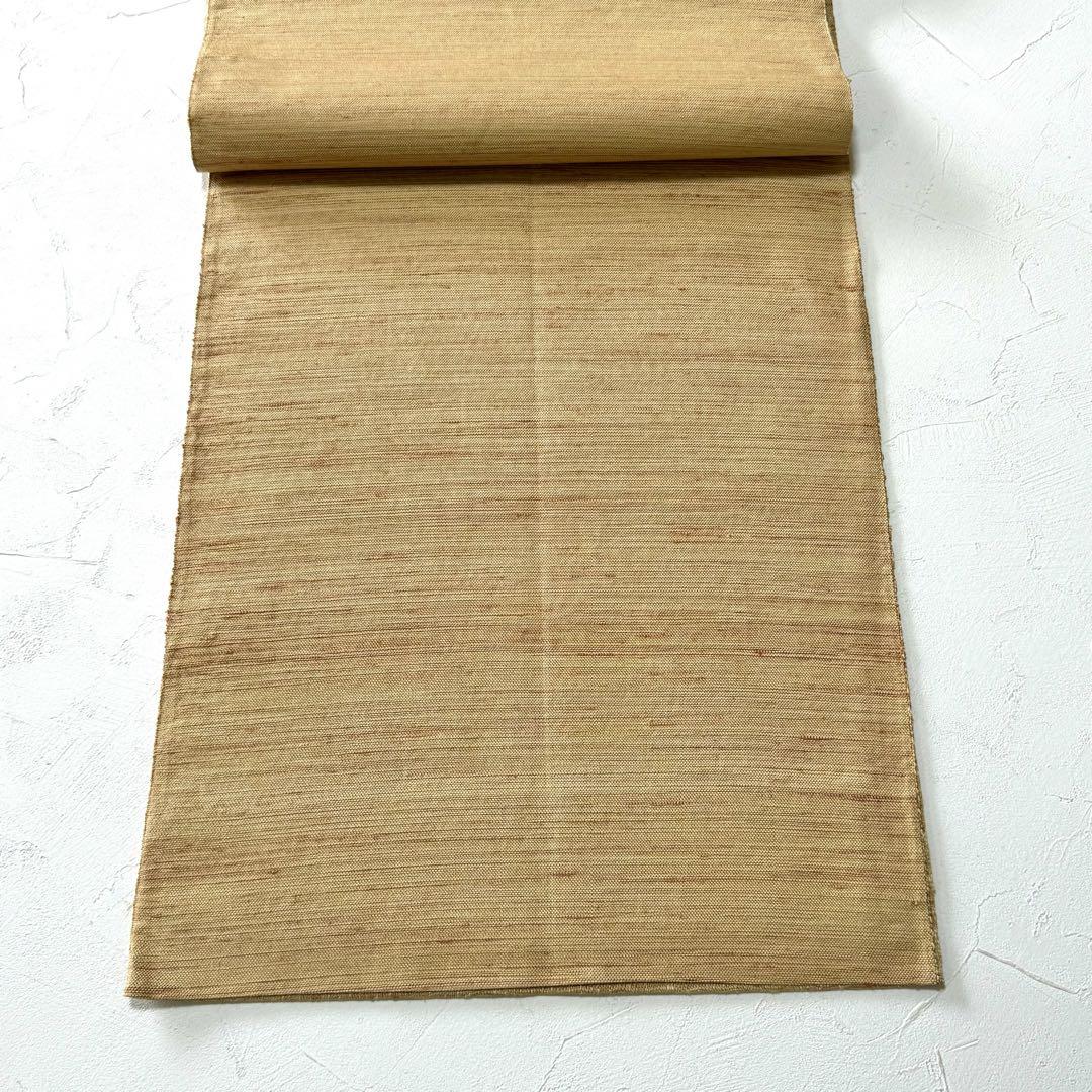 袋帯 すくい織 花柄 葉柄 茶色系 上品 NO-1218