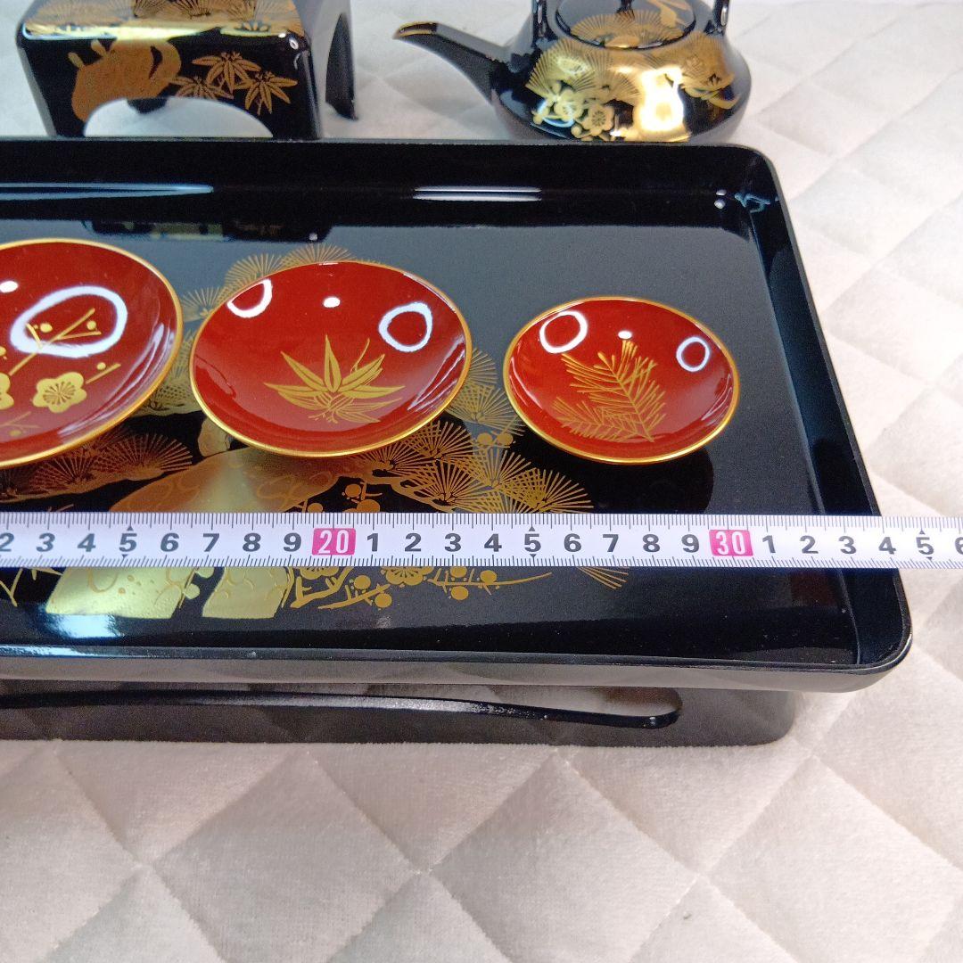 会津塗 漆器 お屠蘇セット 松竹梅 祝い事　(中古品)