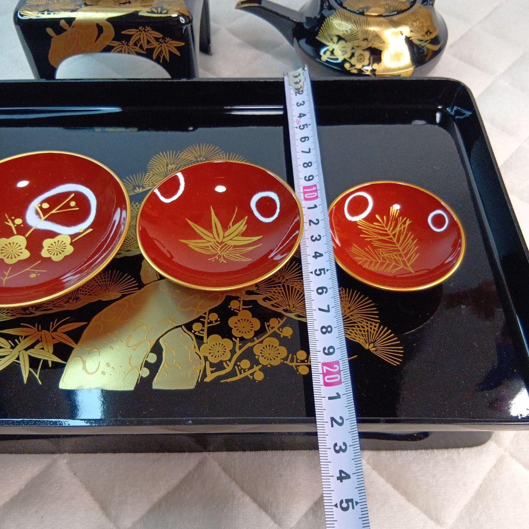 会津塗 漆器 お屠蘇セット 松竹梅 祝い事　(中古品)