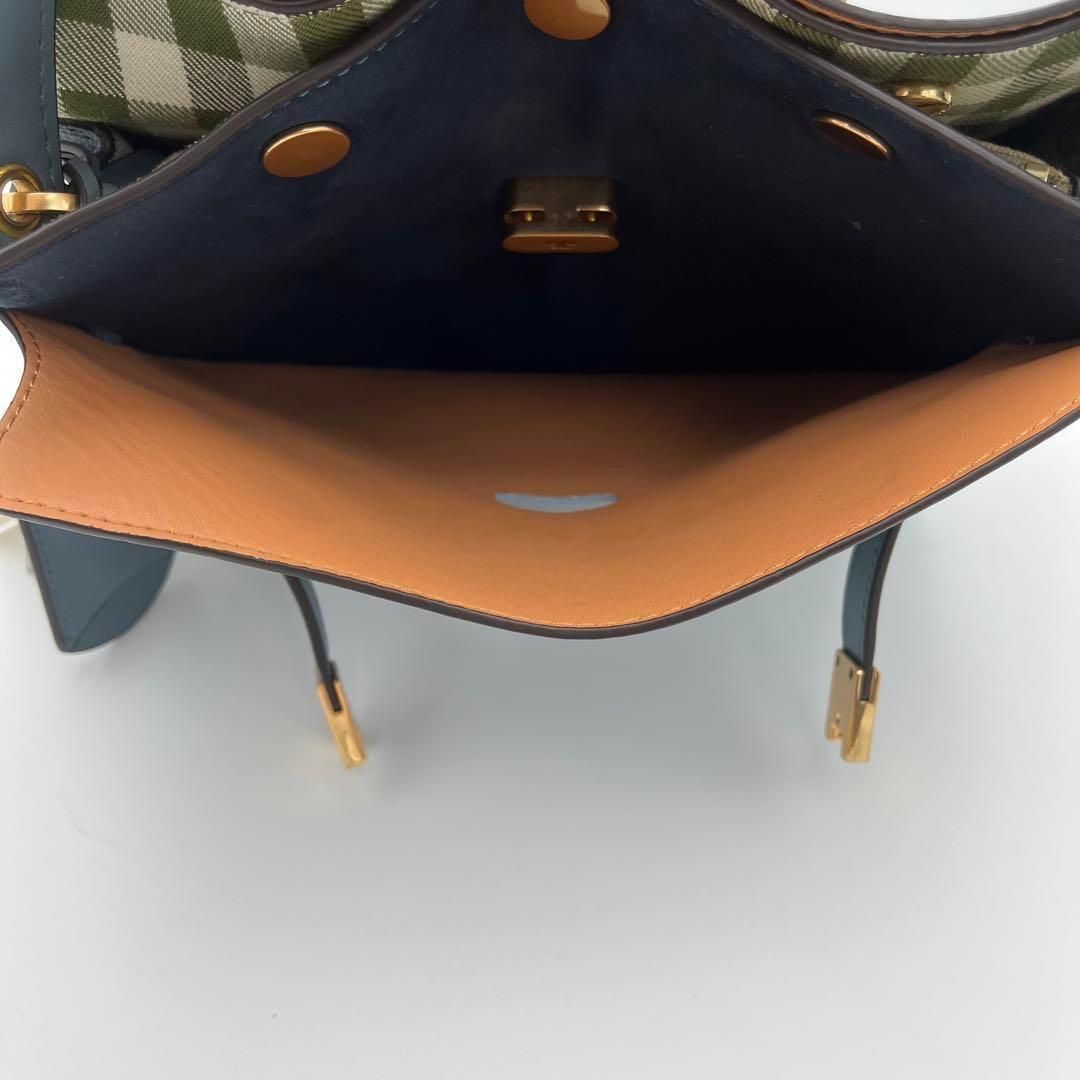 希少 極美品 トリーバーチ リーラジウィル 2way ショルダーバッグ 水色 画像13