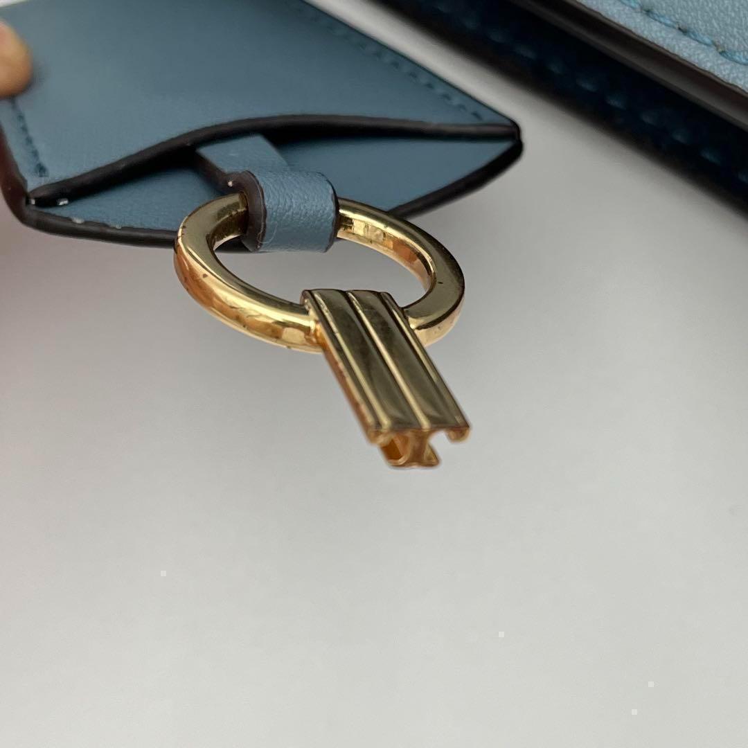 希少 極美品 トリーバーチ リーラジウィル 2way ショルダーバッグ 水色 画像16