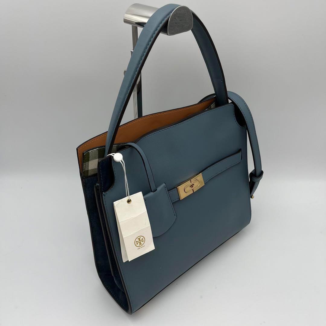 希少 極美品 トリーバーチ リーラジウィル 2way ショルダーバッグ 水色 画像3