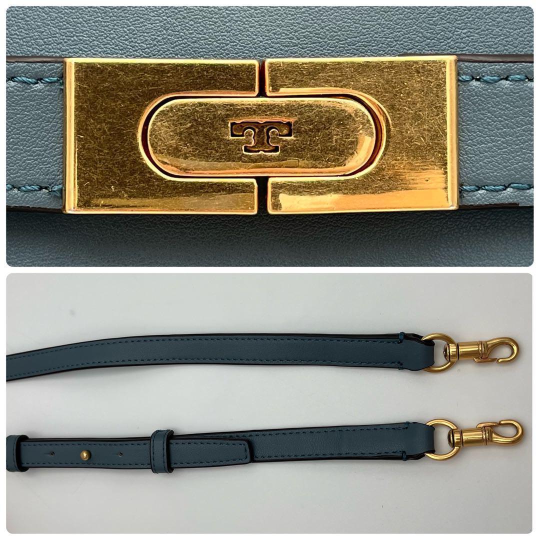 希少 極美品 トリーバーチ リーラジウィル 2way ショルダーバッグ 水色 画像4