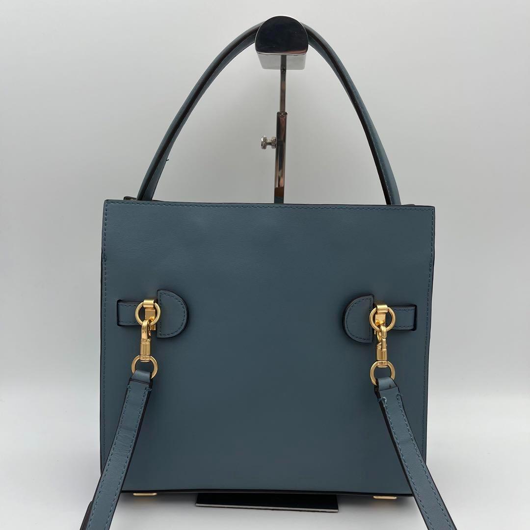 希少 極美品 トリーバーチ リーラジウィル 2way ショルダーバッグ 水色 画像6