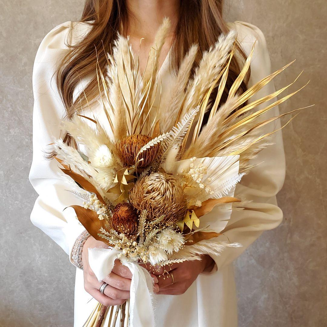 バンクシアとワイルドフラワーのブーケ（ドライフラワー） ブーケ