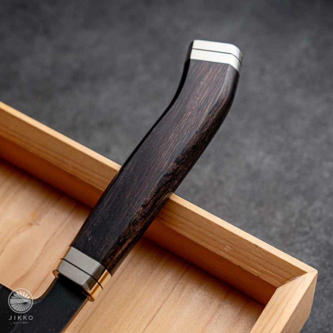 實光 銀座 銀三 ソリ 刺身切付 包丁 銀三鋼 330mm 黒檀柄 黒檀鞘