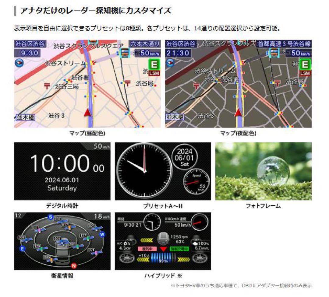 【新品未使用】レーダー探知機 YK-2000T GPS搭載