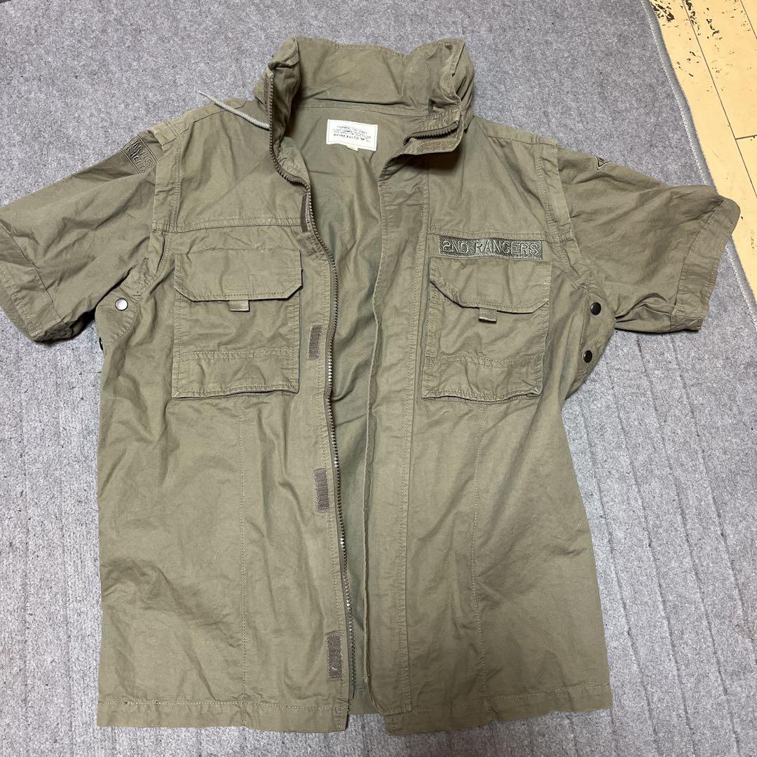 AVIREX ミリタリージャケット半袖 2ND RANGERS サイズXL