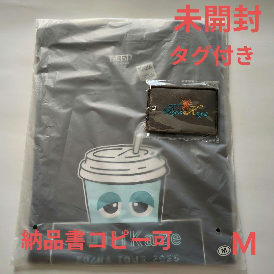 新品 藤井風 ドリンクTシャ ツ (Charcoal)Ｍ ラゲッジタグ