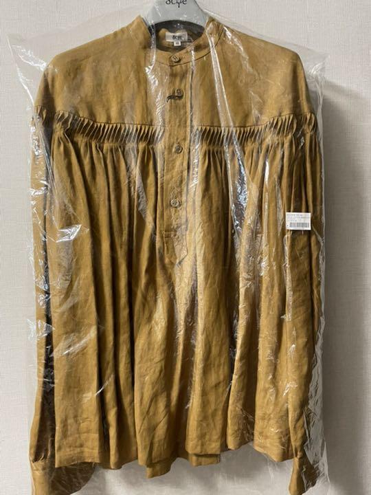 のサイズ 新品 40 LEE別注キャメル 6EUPY-m16555230681 scye サイリネンタックブラウス レディース