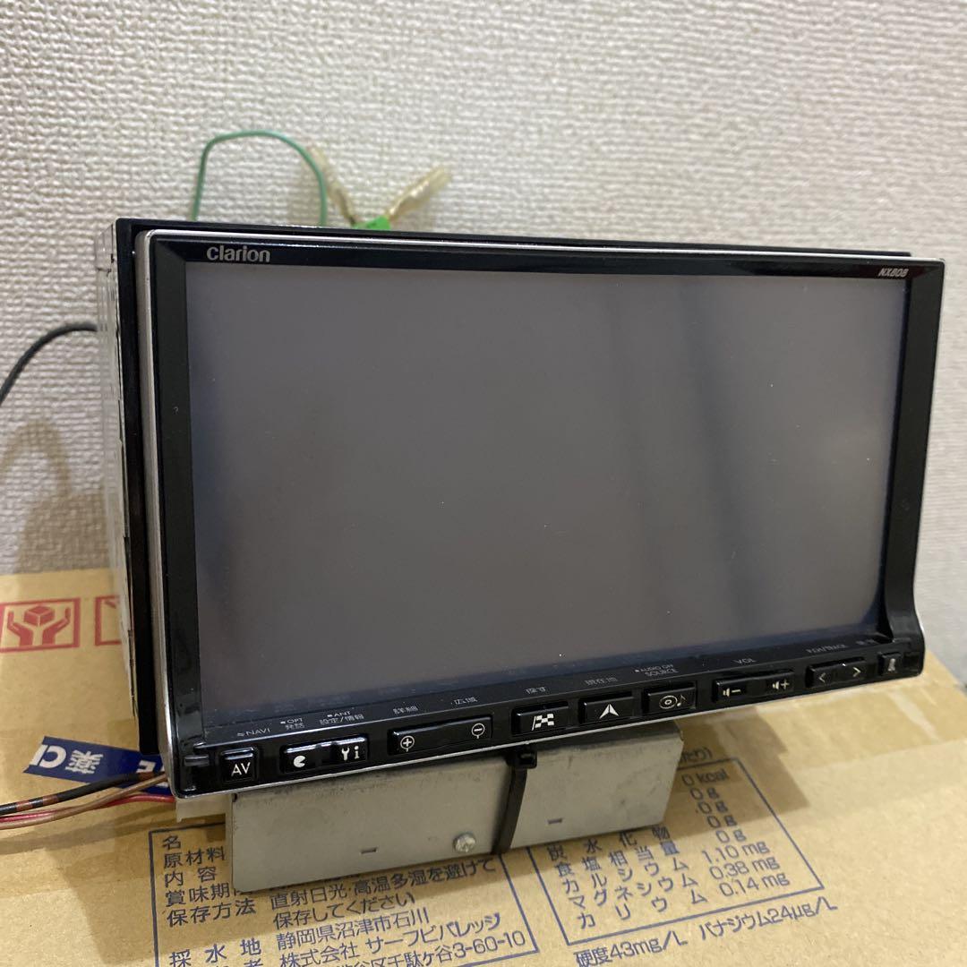 Clarion 大画面　カーオーディオ　ナビ　NX808　配線付　動作未確認 7,379円