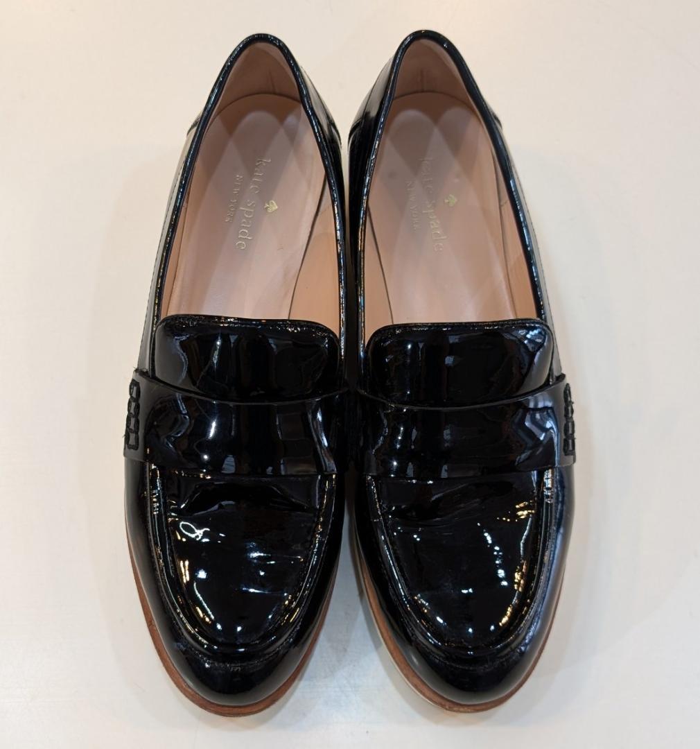 超特価激安 spade kate エナメル 9M(25.5cm プラットフォームローファー 靴
