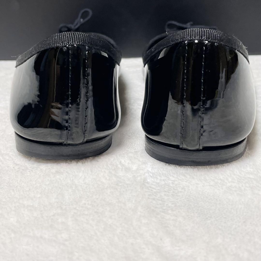 Repetto レペット 黒 37 リボン バレエシューズ フラット パンプス