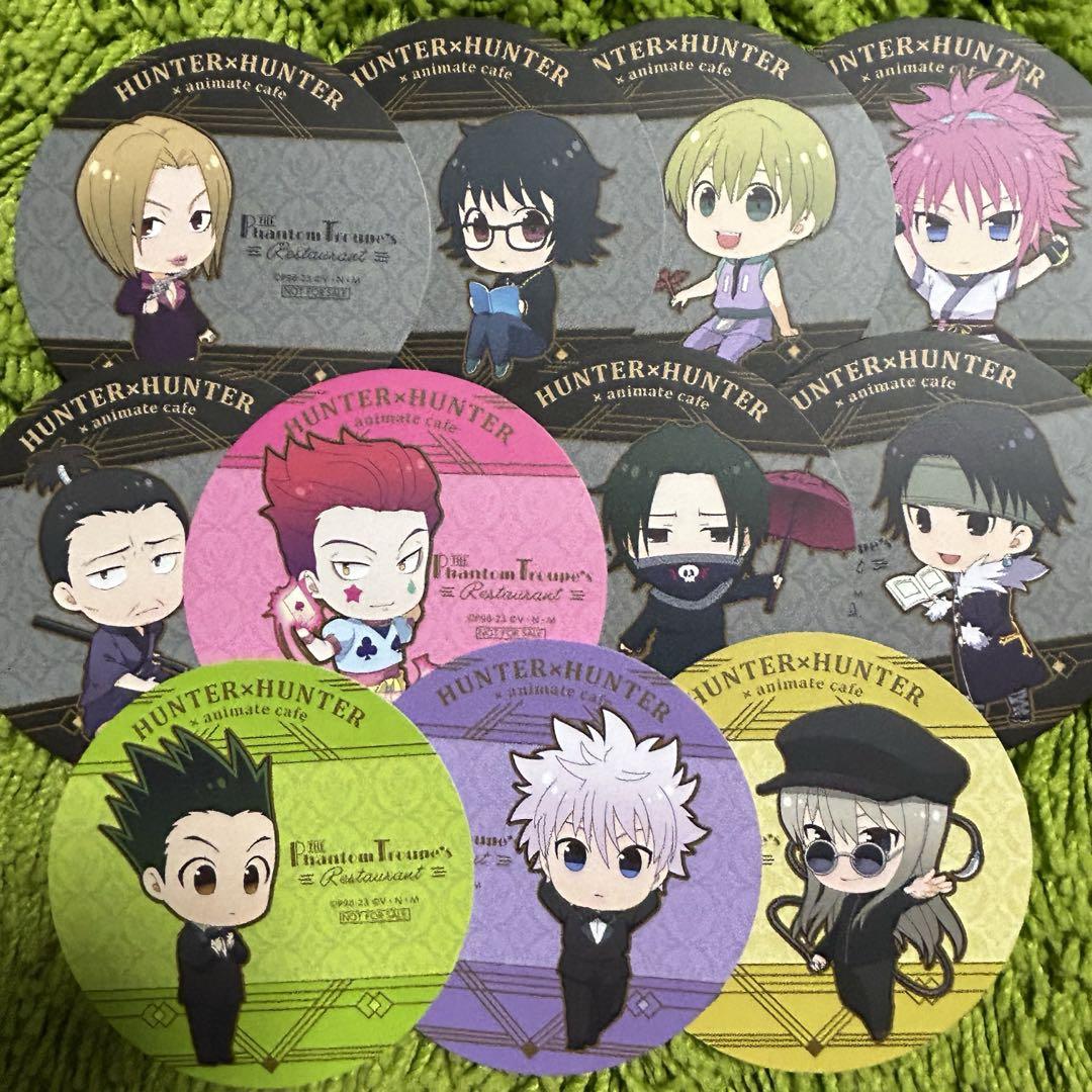 アニメイトカフェ HUNTER×HUNTER コースター キルア ゴン ヒソカ アニメイトカフェ HUNTER×HUNTER コースター キルア ゴン ヒソカ