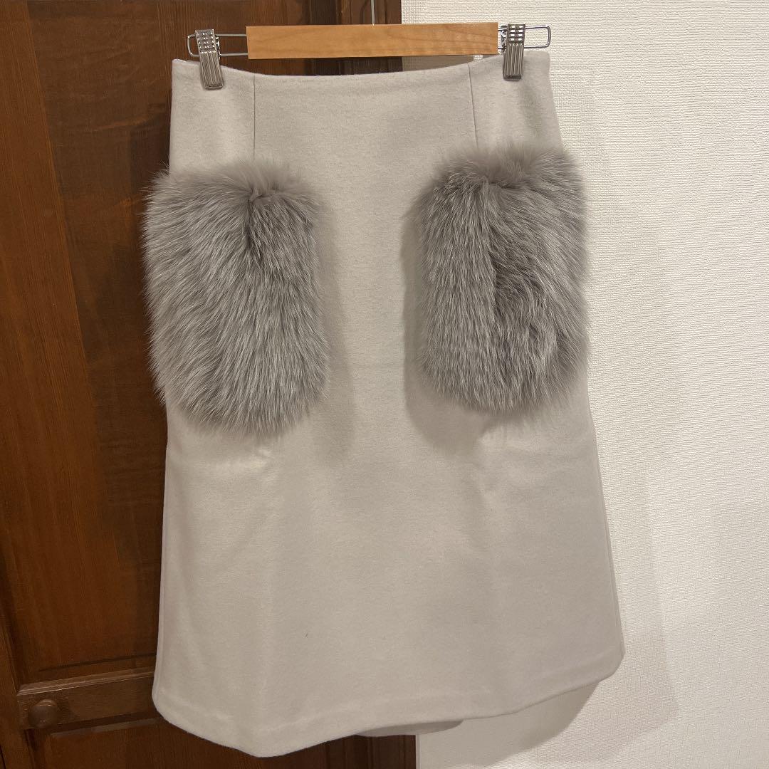 adore フォックス  スカート  グレー