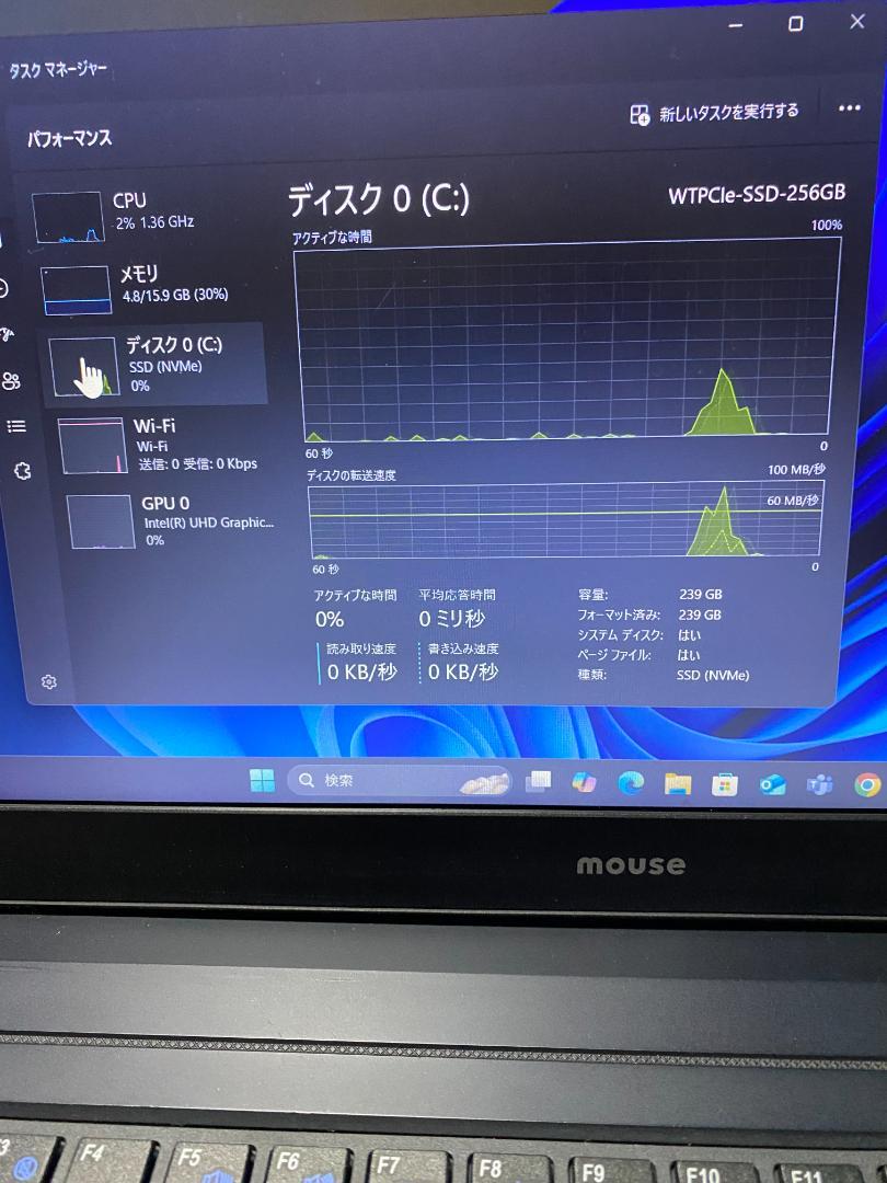 m-Book 第８世代 8250U 16GB 240SSD 15.6 FHD ①