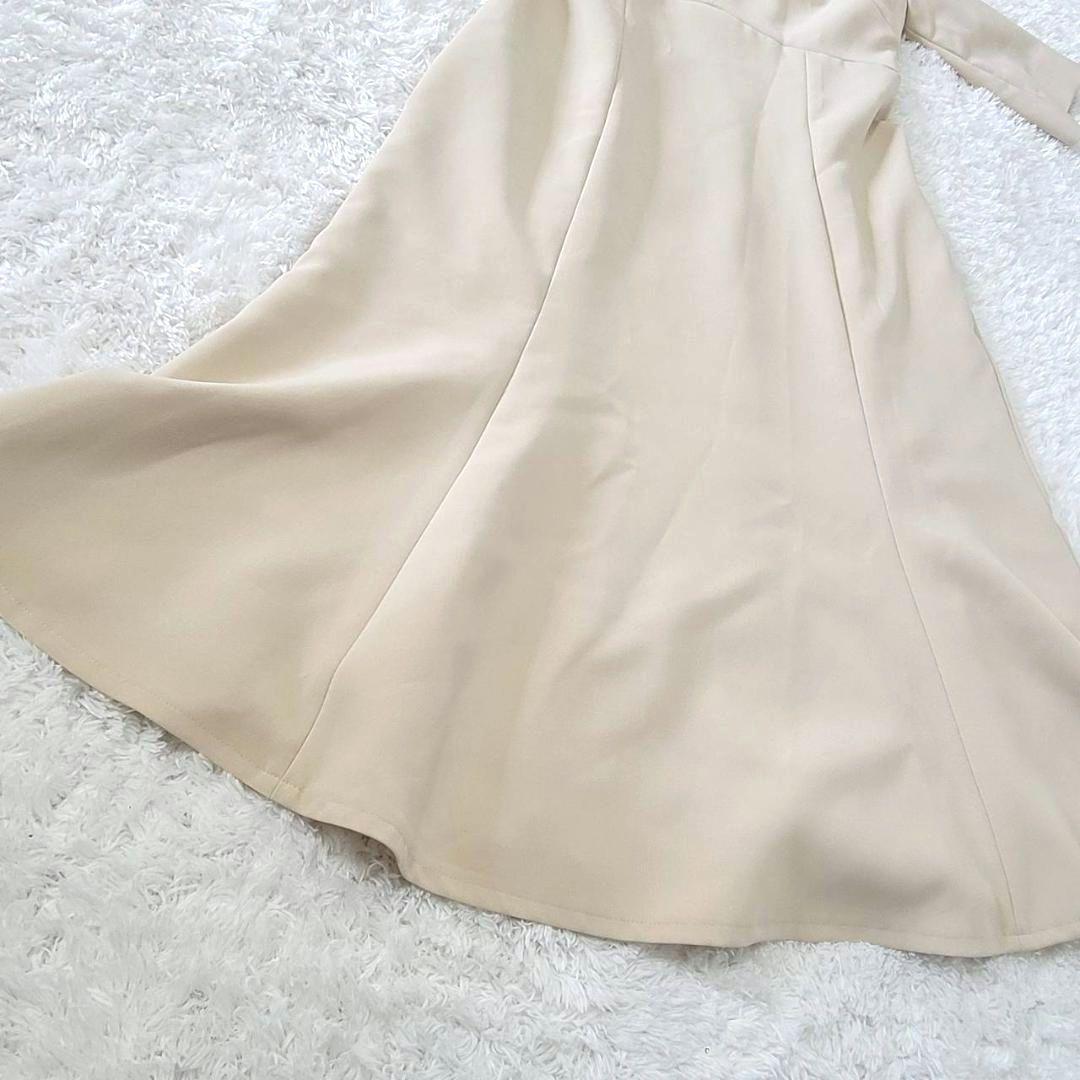 【美品】 CELFORD セルフォード 長袖 ひざ丈ワンピース ベージュ M 早割 極美品★セルフォード M ノースリーブ マキシ丈 オフショルダードレスワンピース ロングワンピース