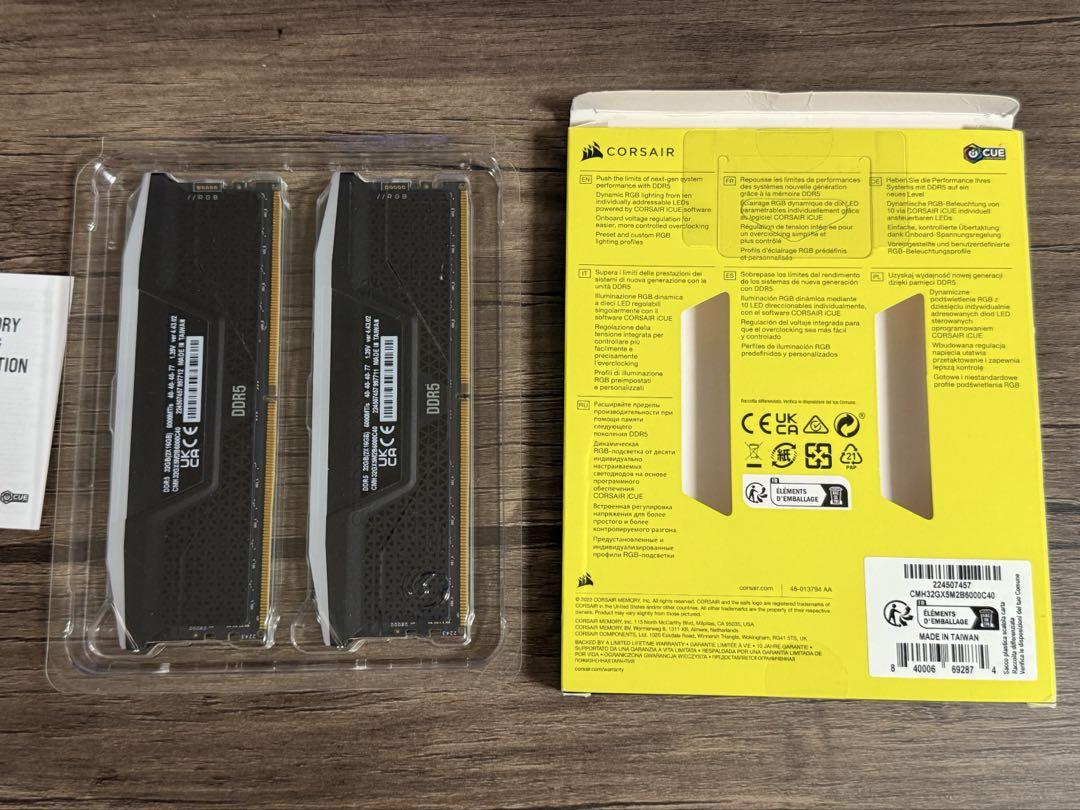 メモリー Corsair DDR5 6000MHz PC5-48000 16GBx2