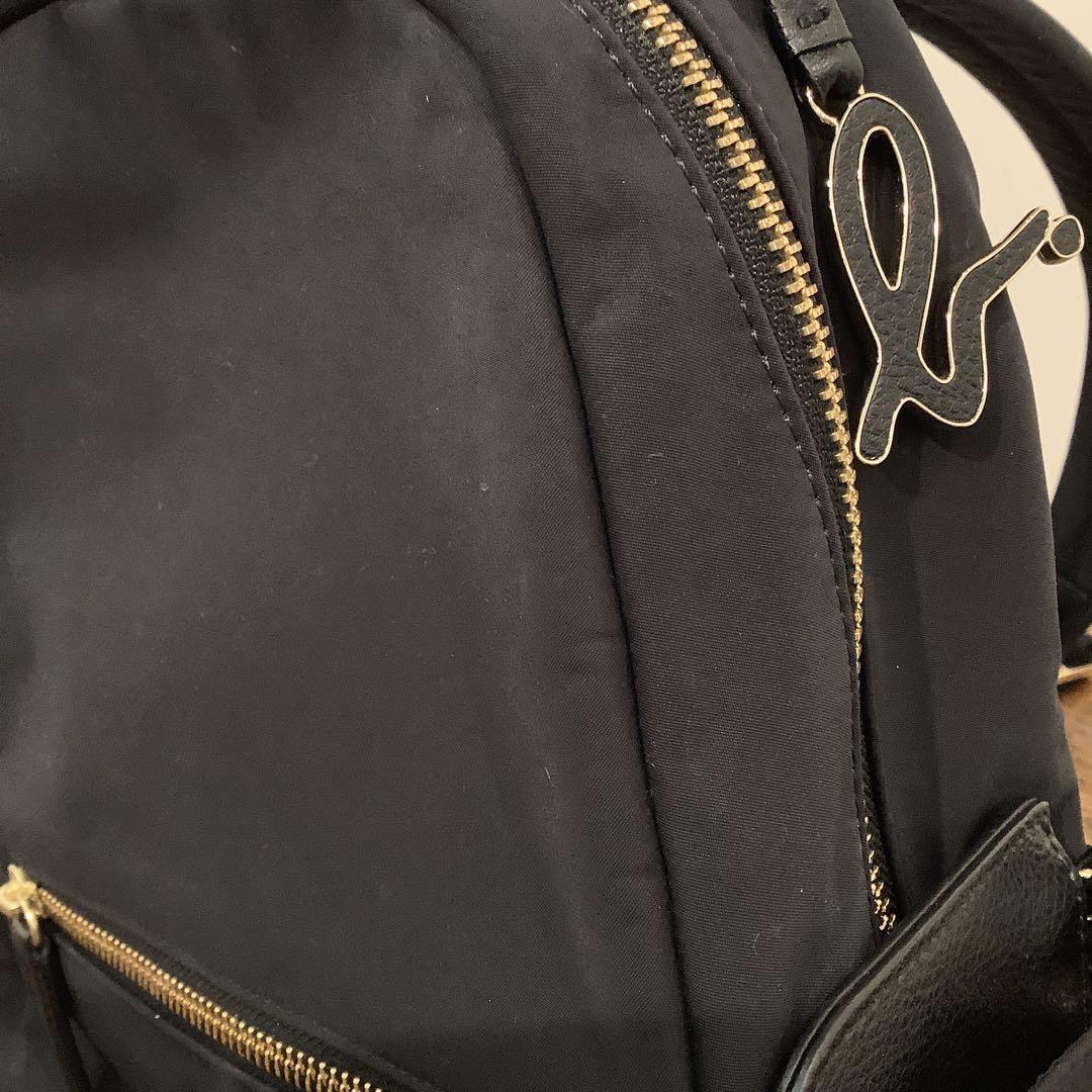agnès b. VOYAGE アニエスベー　黒ナイロンリュック　バックパック