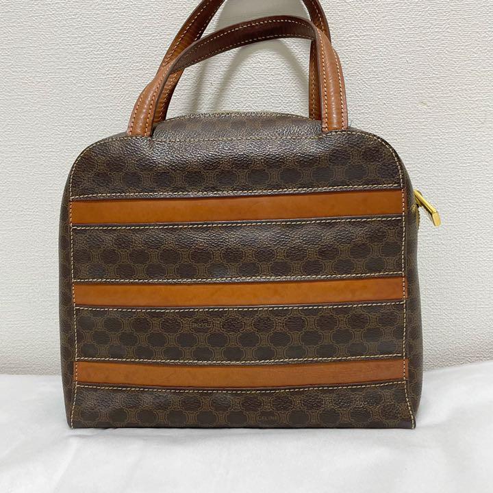 特価通販 美品♡セリーヌ マカダム柄ミニハンドバッグ ストライプ トリオンフ S7szW-m16570054666 高評価
