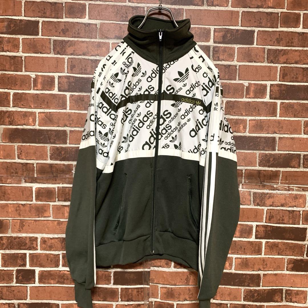 【希少デザイン】adidas★アディダス総柄★トラックジャケット★オリーブカラー 画像7