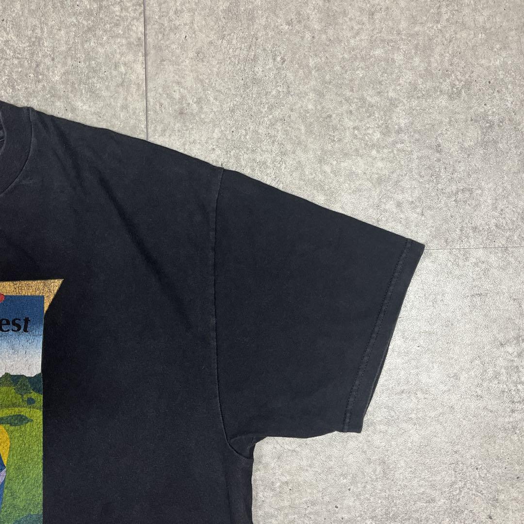 90s USA製 JazzTシャツ フェードHanes BEEFY 黒T