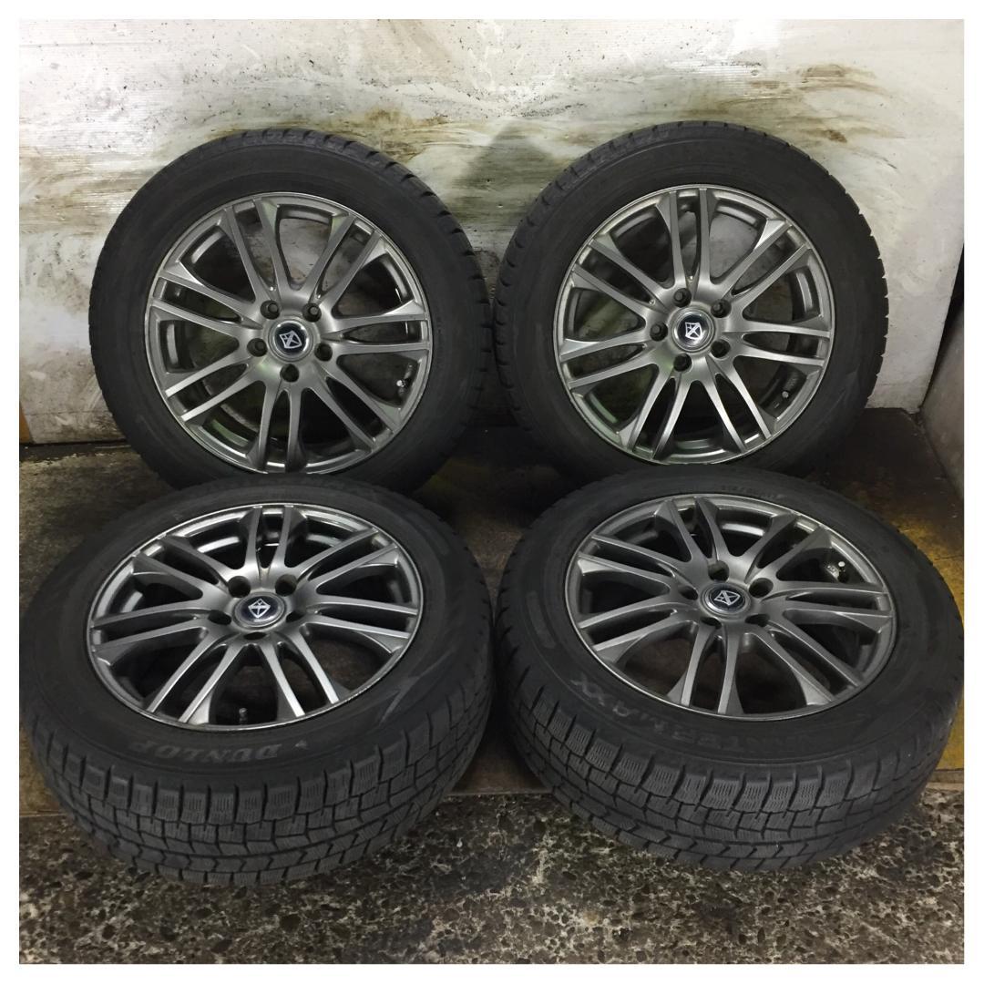 10 DUNLOP WM02 215 55R17 スタッドレスやや傷や汚れあり