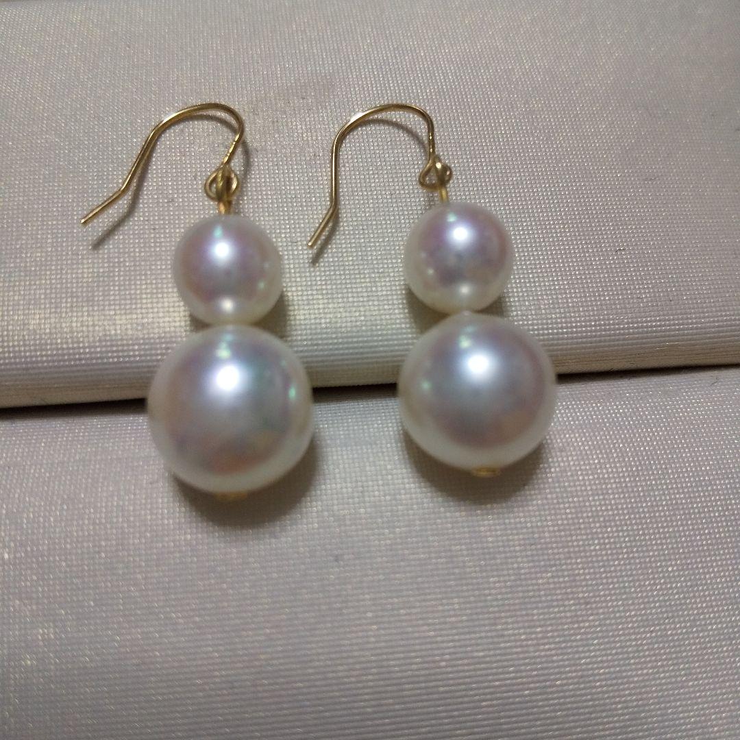 K18金アコヤ真珠パールピアス