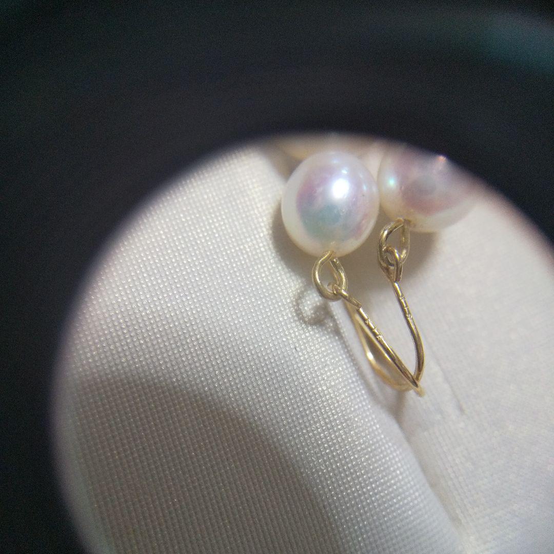 K18金アコヤ真珠パールピアス