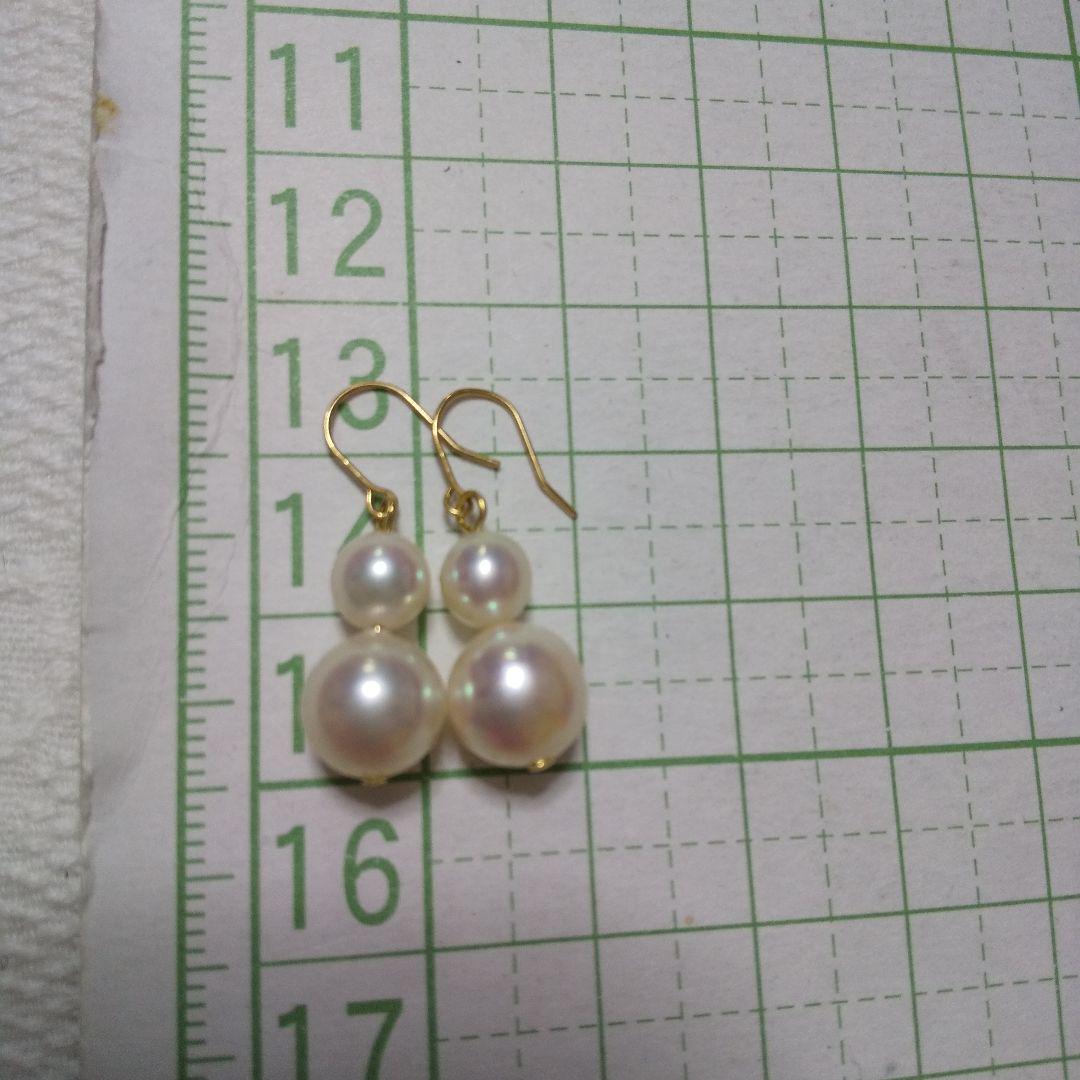 K18金アコヤ真珠パールピアス