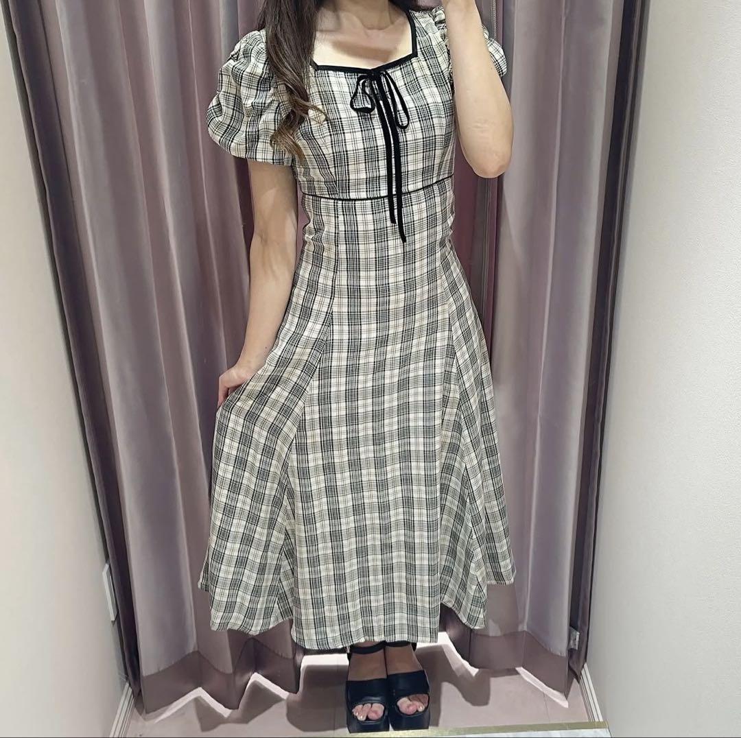 anmille チェック マーメイド ワンピース