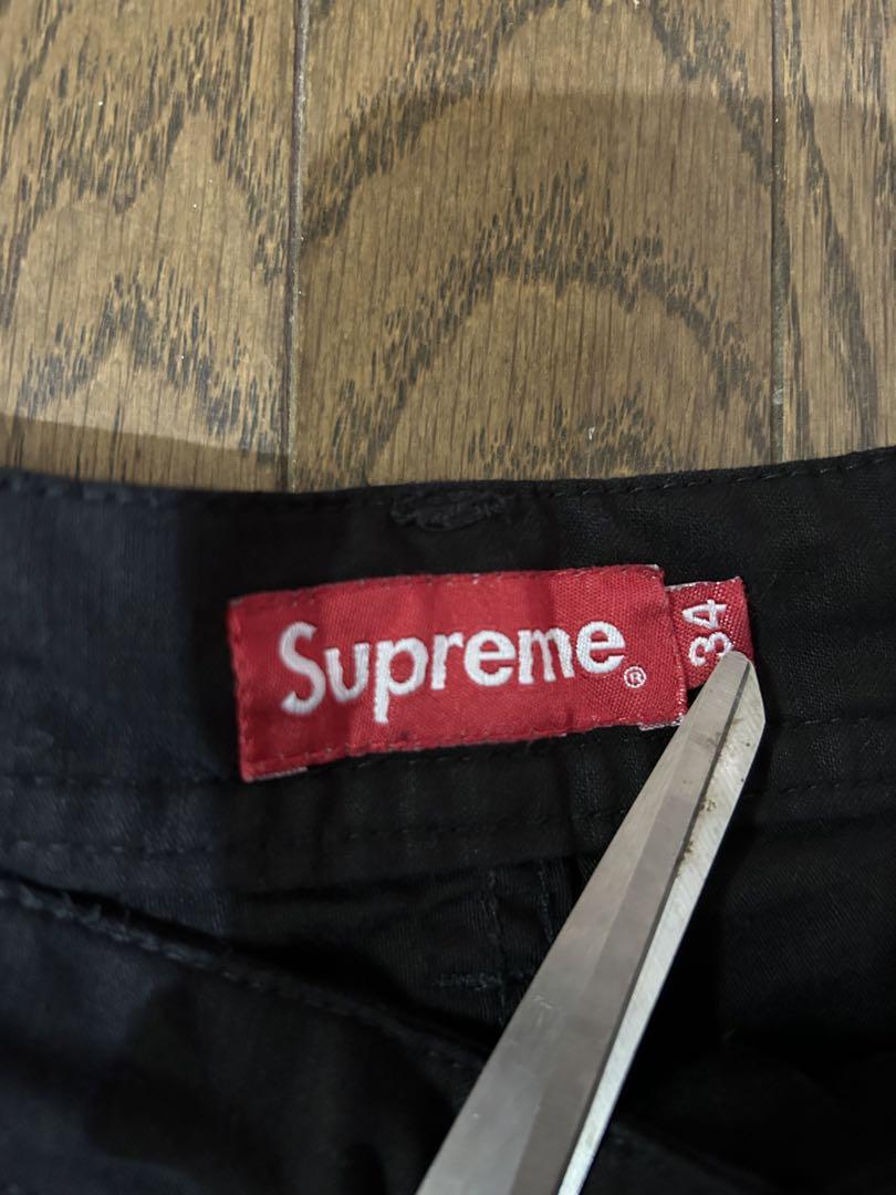 Supreme ブラック カーゴショートパンツ 34