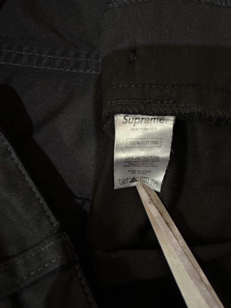 Supreme ブラック カーゴショートパンツ 34