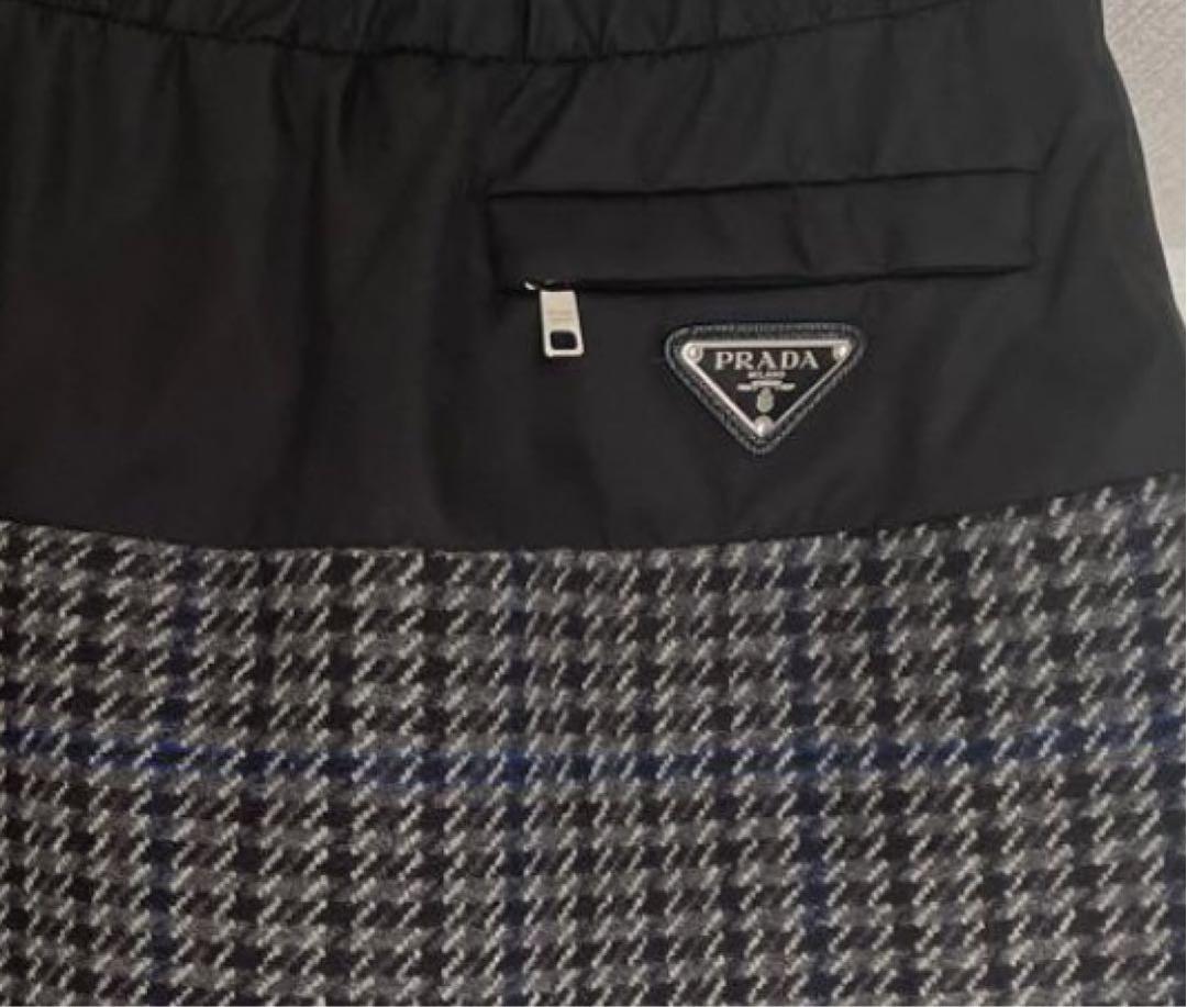 PRADA プラダロゴプレートリサイクルナイロンチェックミニ