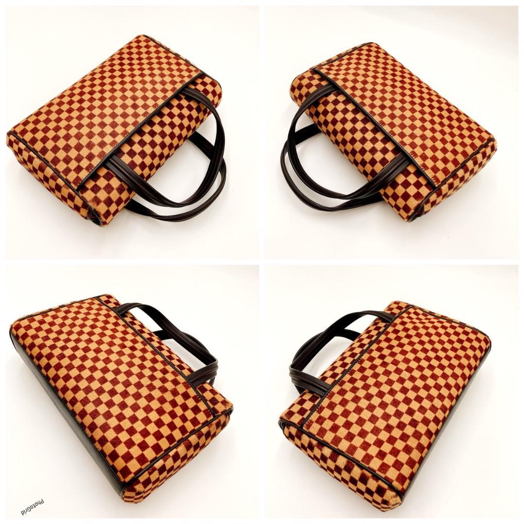 LOUIS VUITTON 　ヴィトン　ハンドバッグ　ダミエ　ハラコ　0327
