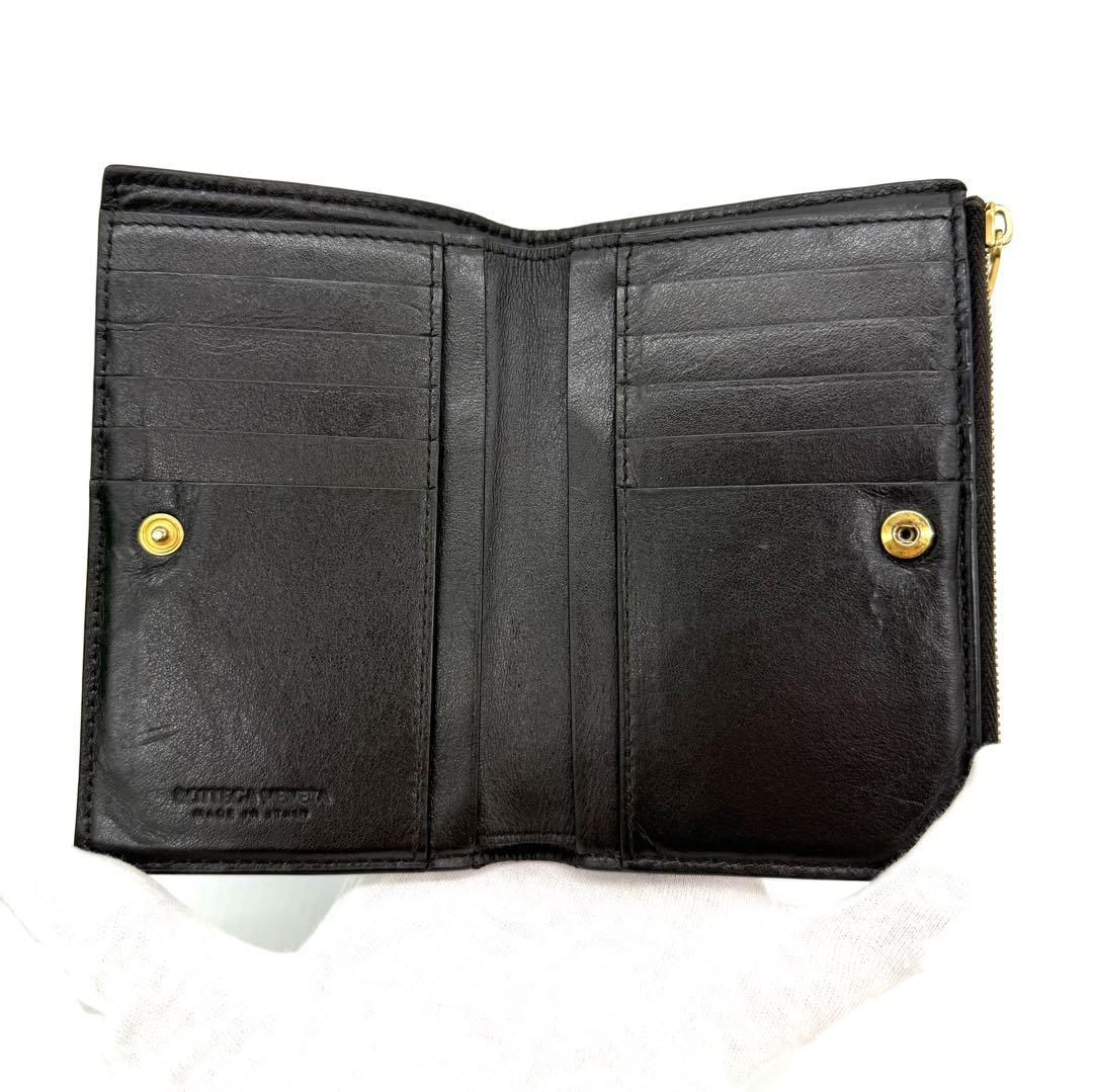 ★美品・RFID搭載★ボッテガ ヴェネタ カセット ２つ折り財布 ダークブラウン