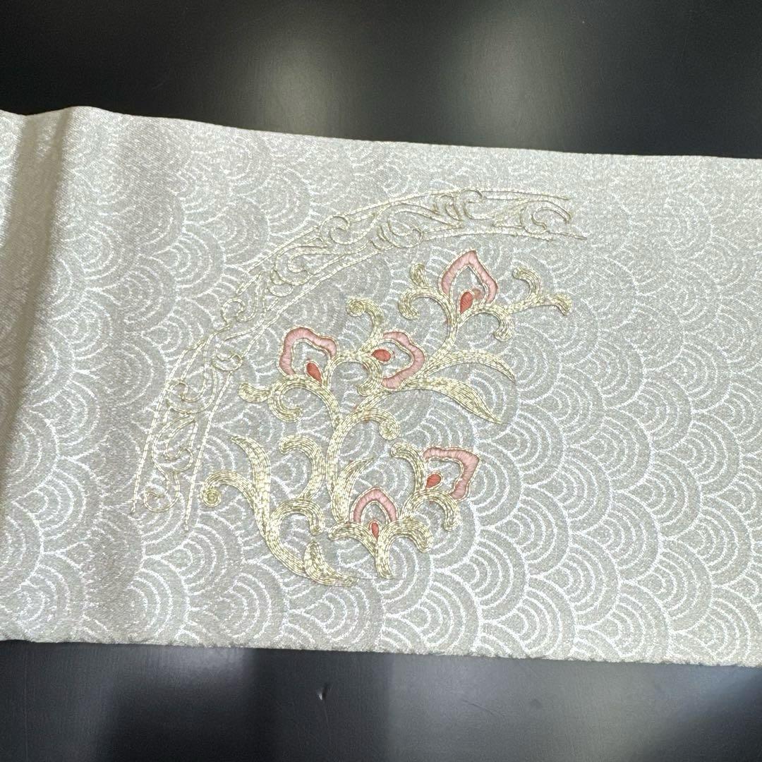 3-181 名古屋帯 九寸 美品 正絹 着物 名古屋仕立て