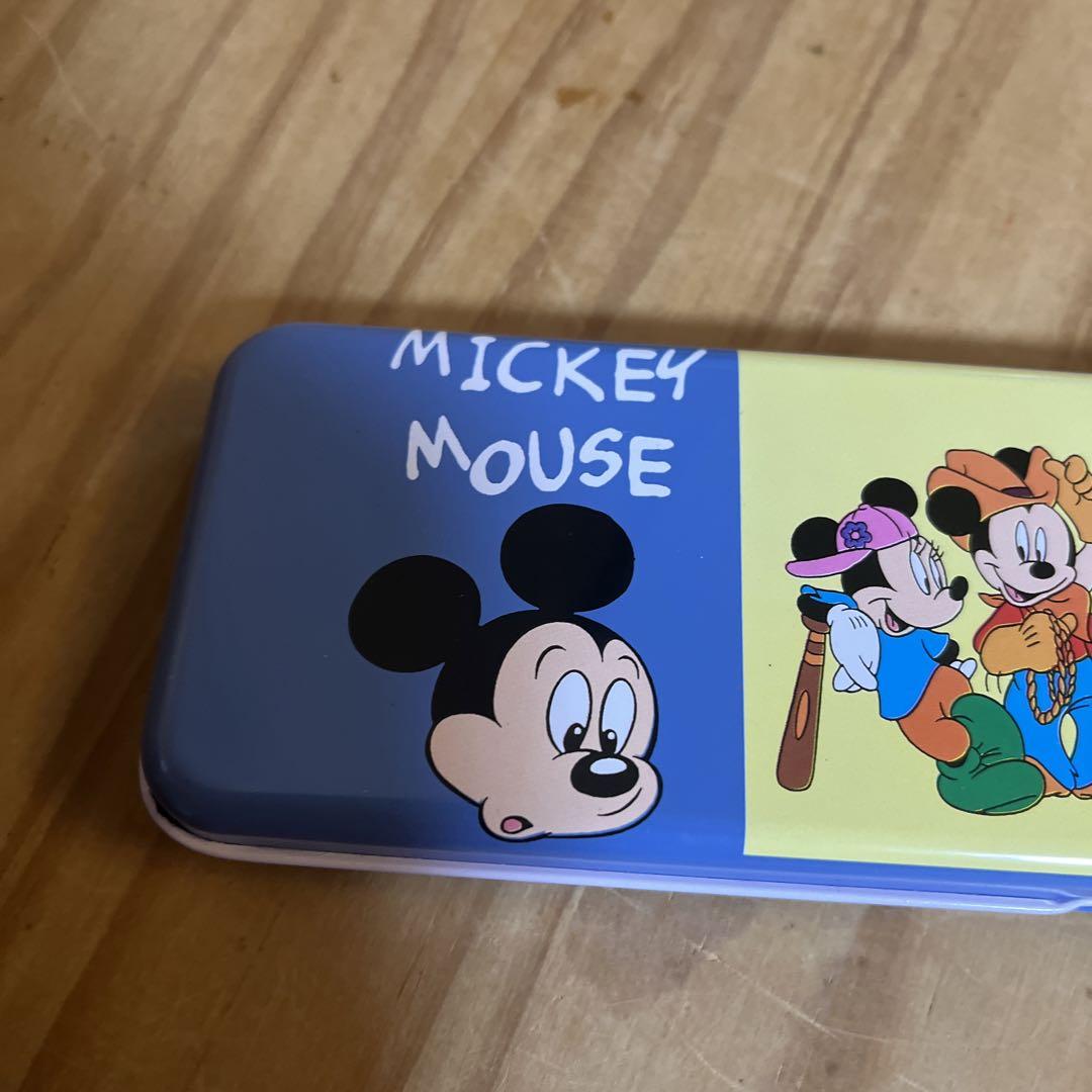 希少　ディズニー　ボールペン　ケース付き　ミッキーマウス　昭和レトロ 昭和レトロ】東京ディズニーランド ミッキーマウス 缶ペンケース