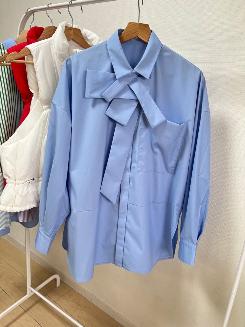 ENFOLD ASYMMETRY BOW-TIE SHIRT ENFOLD ASYMMETRY BOW-TIE SHIRT